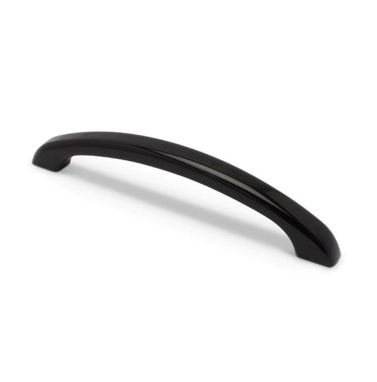 Door Pull/Grab Handle,Billet Aluminum,11-5/8" Long,Fastens with 2-5/16" Holes,,Gloss black Fusioncoat finish"