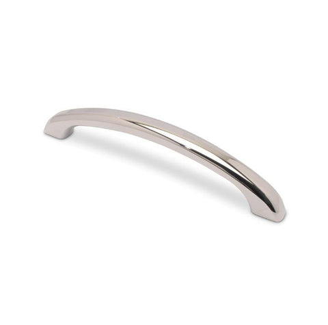 Door Pull/Grab Handle, Billet Aluminum, 11-5/8" Long, Fastens with 2-5/16" Holes, Bright protective clear coat finish"