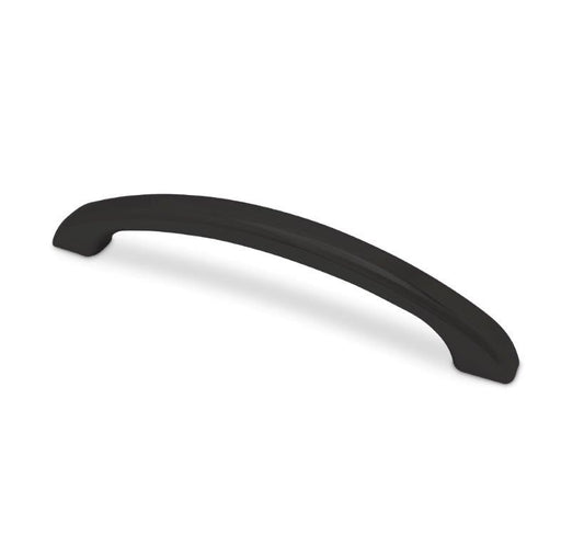 Door Pull/Grab Handle,Billet Aluminum,11-5/8" Long,Fastens with 2-5/16" Holes,Matte black Fusioncoat finish"