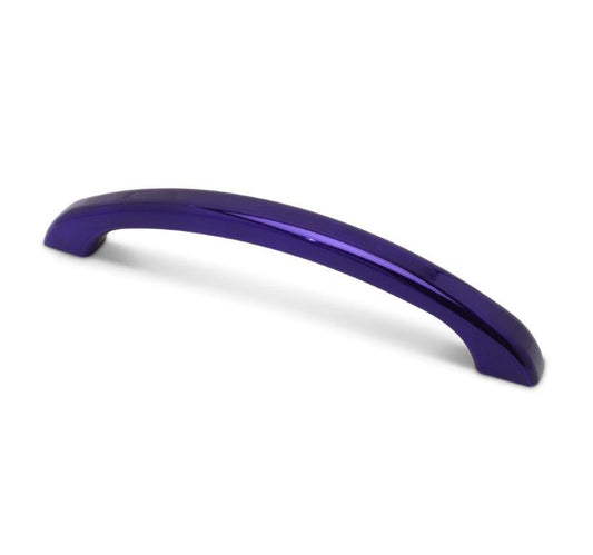 Door Pull/Grab Handle, Billet Aluminum, 11-5/8" Long, Fastens with 2-5/16" Holes, Bright purple Fusioncoat finish"