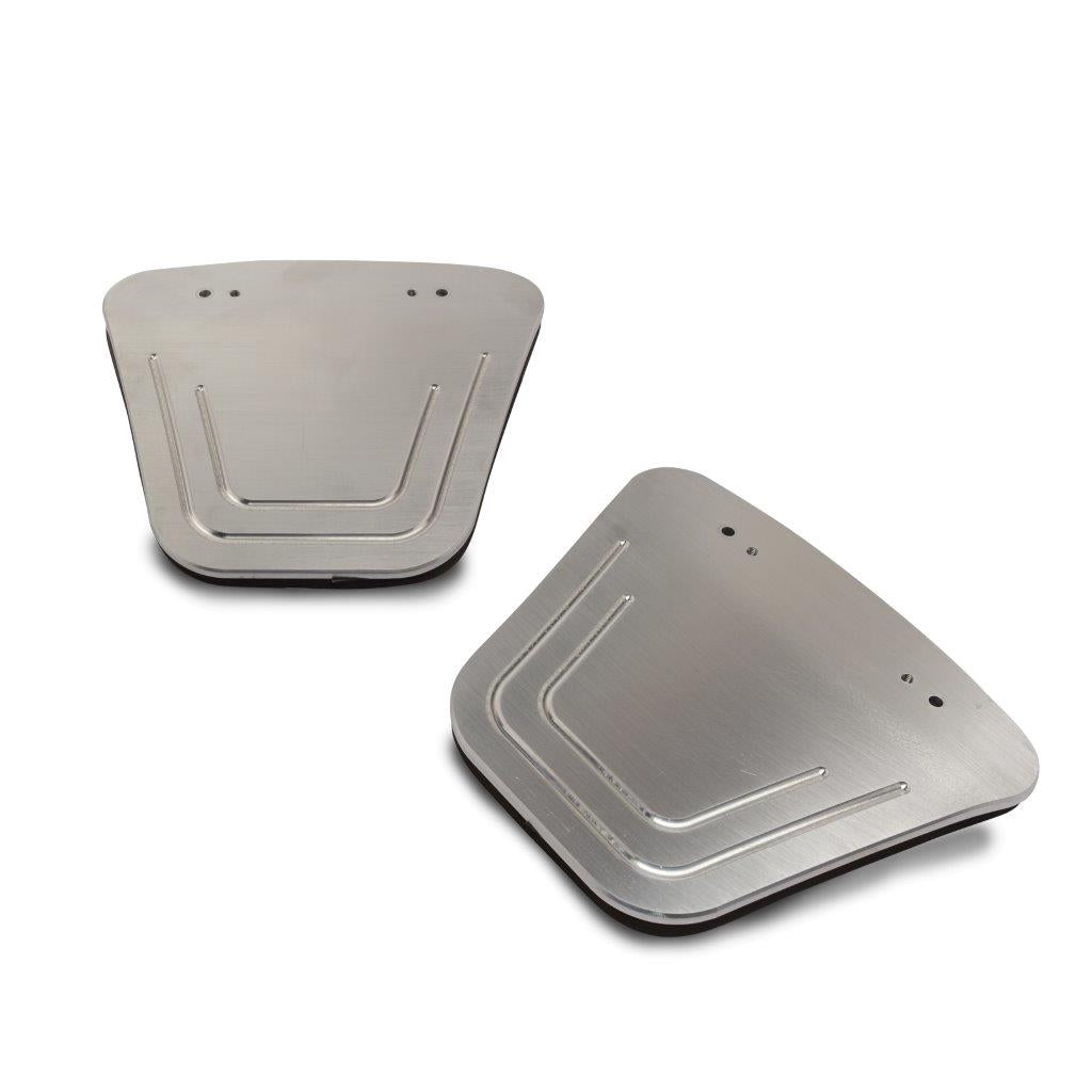 Mirror adapter plates,Billet aluminum,79-84 GM trucks,Made in the USA,Pair,Raw machined finish