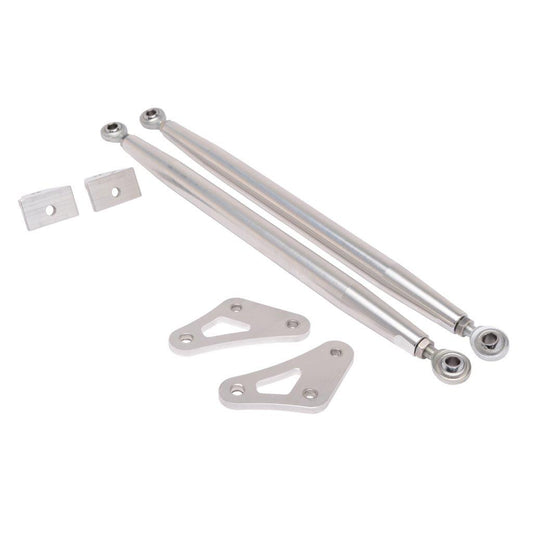 Fender Brace Kit,Billet Aluminum,67-69 Camaro,with Adjustable Rod Ends,SS Fasteners,Machin