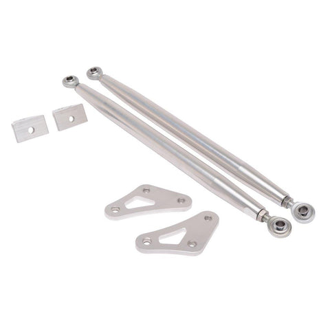 Fender Brace Kit, Billet Aluminum, 70-81 Camaro, with Adjustable Rod Ends, SS Fasteners,Raw machined"