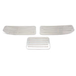 Cowl Vent Set,Aluminum,68-72 Chevelle/Monte Carlo/El Camino/GTO,with Mesh Insert,Clear anodized finish"