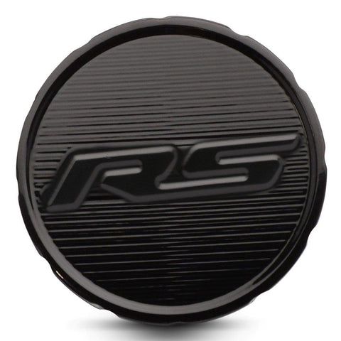 Fuel Cap,Billet Aluminum,67-68 Camaro,with RS Logo,Gloss black anodized finish"