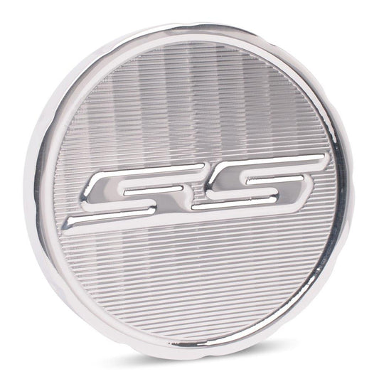 Fuel Cap, Billet Aluminum, 67-68 Camaro, with SS Logo, Bright protective clear coat finish"