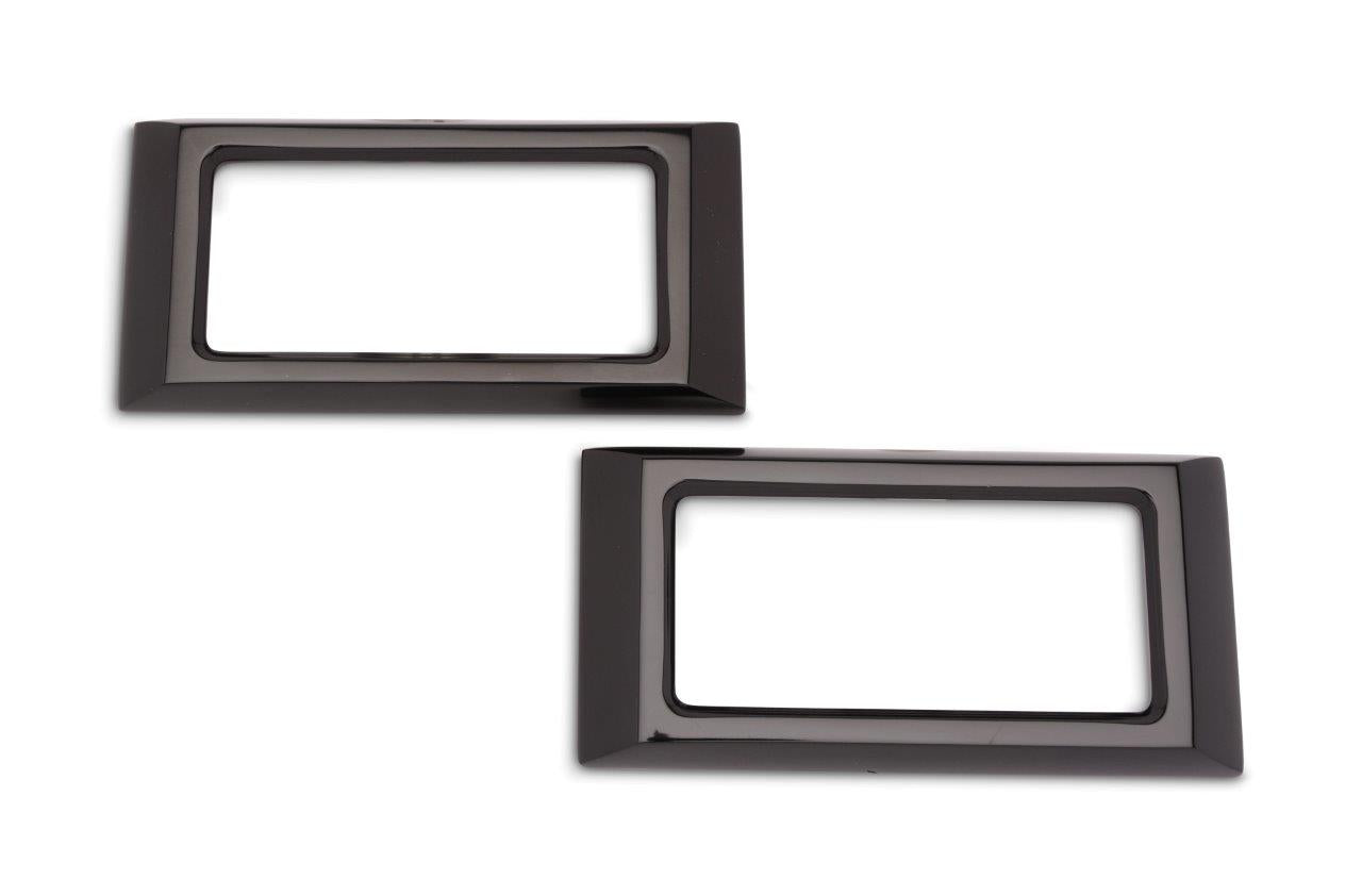 Marker Light Bezels,Billet Aluminum,'68 Camaro,with Stainless Steel Fasteners,Pair,Gloss black anodized finish"