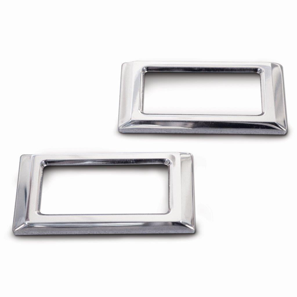 Marker Light Bezels, Billet Aluminum, '68 Camaro, with Stainless Steel Fasteners, Pair, Bright protective clear coat"