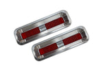 Taillight Kit,Billet Aluminum,67-68 Camaro,Includes LED Lights,Pair,Brushed Satin Finish"