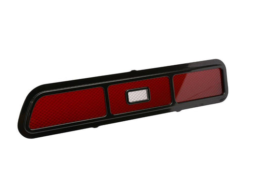 Taillight Bezels,Billet Aluminum,69 Camaro,with Backup Light,Uses Stock Buckets,Pair,Gloss black anodized finish"