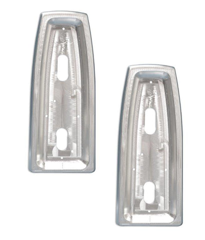 Taillight Bezels,Billet aluminum,66-67 Nova,Works with LED taillights,Made in USA,Clear anodized finish"