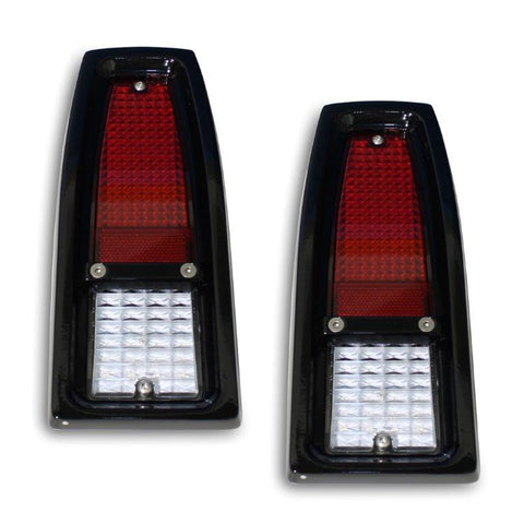 Taillight Bezel Kit with LED's and HD flasher,Billet aluminum,66-67 Nova,Made in USA,Gloss black Fusioncoat"