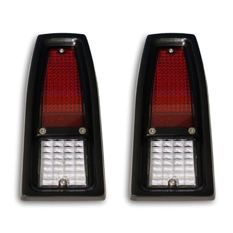 Taillight Bezel Kit with LED's and HD flasher,Billet aluminum,66-67 Nova,Made in USA,Matte black Fusioncoat"