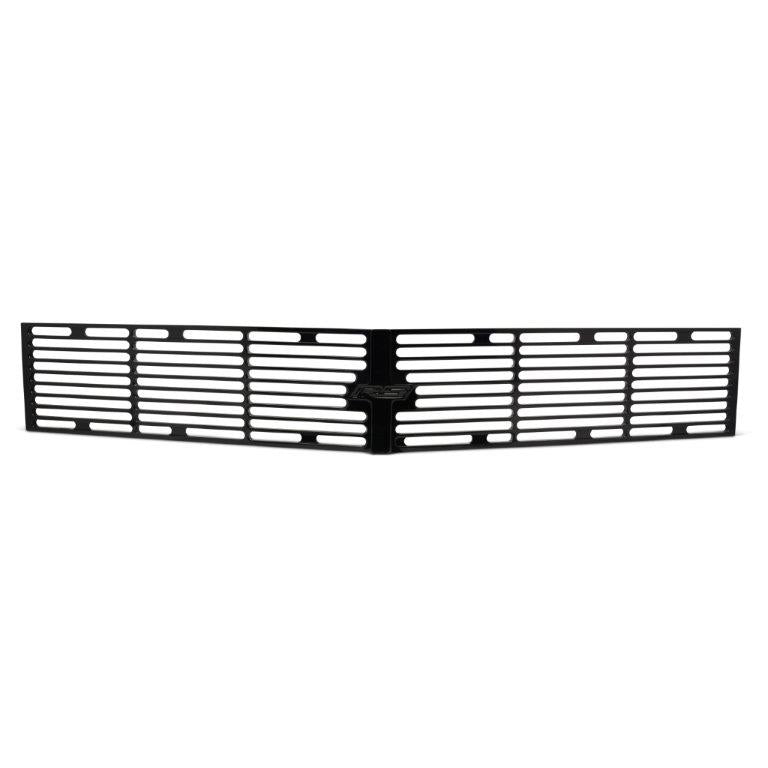 Grille Insert,3 pcs,Billet Aluminum,67-68 Camaro,With RS logo emblem,Gloss black anodized finish