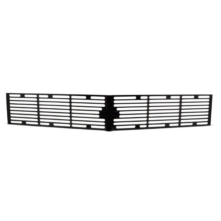 Grille Insert,3 pcs,Billet Aluminum,67-68 Camaro,With plain center emblem,Matte black Fusioncoat finish