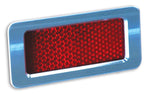 Marker Light Bezels,Billet Aluminum,71-73 Mustang,Rear,Works with Stock Lights,Pair,Raw machined finish