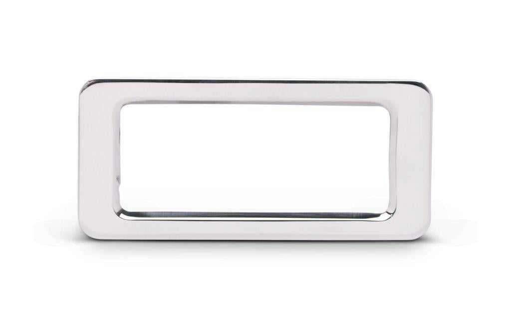 Marker Light Bezels,Billet Aluminum,71-73 Mustang,Rear,Works with Stock Lights,Pair,Bright polished finish