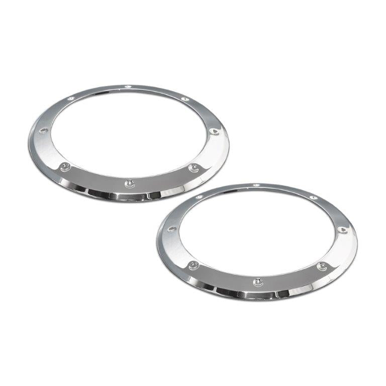 Headlight Bezels,Billet aluminum,69 Camaro,Fastens to stock headlight buckets,Accented,Bright polished finish