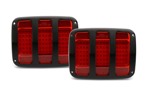 Taillight Bezel Kit,Billet Aluminum,64-66 Mustang,Includes LED Lights & HD Flaser,Matte black finish