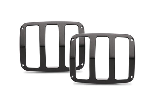 Taillight Bezels,Billet Aluminum,64-66 Mustang,Smooth Style,Uses Stock Lights,Pair,Matte black Fusioncoat finish