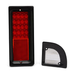 Taillight assembly,67-72 Chevy C-10,Billet aluminum bezel,With LED light,back up lense,Matte black,Pair