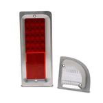 Taillight assembly,67-72 Chevy C-10,Billet aluminum bezel,With LED light,back up lense,raw machined finish,Pair