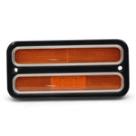 Marker light & bezel kit 67-72 Chevy C10,Includes billet aluminum bezels,Amber LED lights,Black Fusioncoat  ,Pair