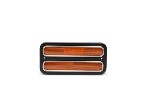 Marker light & bezel kit 67-72 Chevy C10,Includes billet aluminum bezels,Amber LED lights,Matte black finish,Pair