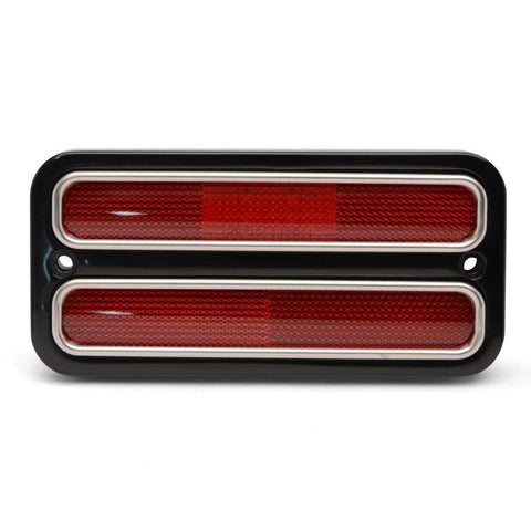 Marker light & bezel kit 67-72 Chevy C10,Includes billet aluminum bezels,Red LED lights,Black Fusioncoat ,Pair