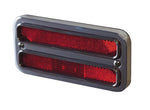 Marker light & bezel kit 67-72 Chevy C10,Includes billet aluminum bezels,Red LED lights,Clear coat finish  ,Pair