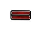 Marker light & bezel kit 67-72 Chevy C10,Includes billet aluminum bezels,Red LED lights,Matte black finish ,Pair