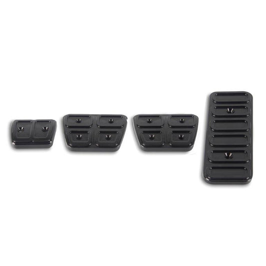 Pedal Cover Kit,Billet Aluminum,67-69 Camaro,4 Piece,Get Better Grip,Made In USA,Matte black Fusioncoat finish