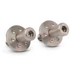 Door Striker Bolts,Stainless Steel,with Dimpled Washers,7/16-14,Most GM Muscle Cars,Pair,Raw machined finish