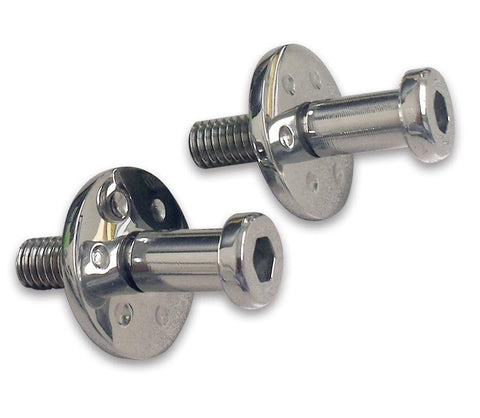 Door Striker Bolts,Stainless Steel,with Dimpled Washers,7/16-14,Most GM Muscle Cars,Pair,Bright polished finish