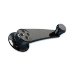 Window Cranks,Interior,Billet Aluminum,GM/Ford 1949 and up,1/2" round spline,Smooth,Gloss black,Pair