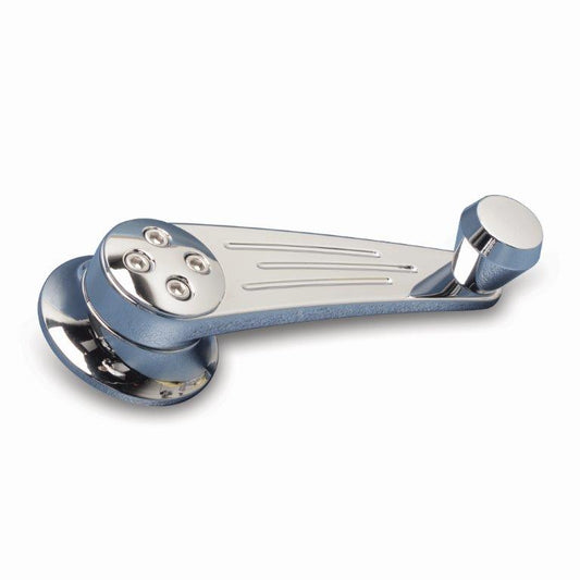 Window Cranks,Interior,Billet Aluminum,GM/Ford 1949 and up,1/2" round spline,Balmill,Chrome,Pair