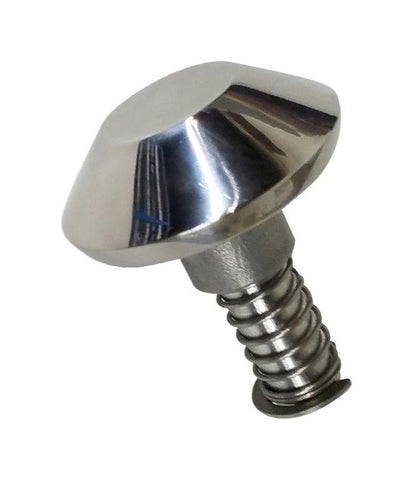 Mushroom Tie Down Cleat,Stainless steel,2" diameter,Requires 1 1/4"mounting hole,Bright Polished Finish