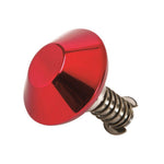 Mushroom Tie Down Cleat,Stainless steel,2" diameter,Requires 1 1/4"mounting hole,Bright Red Fusioncoat Finish