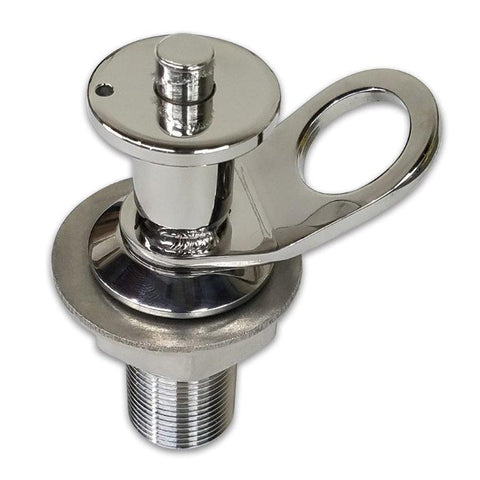 Tie-Down/Quick-Pin Cleat Assembly,Stainless steel,1/2" quick release pin,Installs in 1" hole,Polished finish