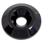 Countersunk Washer,Billet Aluminum,1/4" Hole,1-1/4" Outside Diameter,Gloss black Fusioncoat finish"