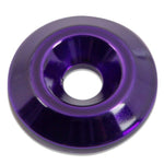 Countersunk Washer,Billet Aluminum,1/4" Hole,1-1/4" Outside Diameter,Bright purple Fusioncoat finish"