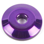 Fender/Stringer Washer,Billet Aluminum,1/4" Hole,1-1/4" Outside Diameter,Bright purple Fusioncoat finish"