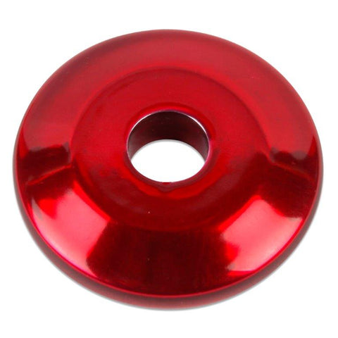 Fender/Stringer Washer,Billet Aluminum,1/4" Hole,1-1/4" Outside Diameter,Bright red Fusioncoat finish"