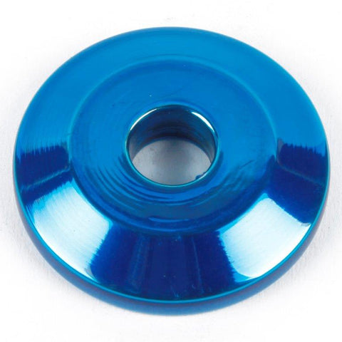 Fender/Stringer Washer,Billet Aluminum,3/8" Hole,1-1/4" Outside Diameter,Bright blue Fusioncoat finish"