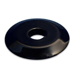 Upholstery Washer, Billet Aluminum,#10 Hole, 1-1/4" Outside Diameter, Gloss black anodized finish"