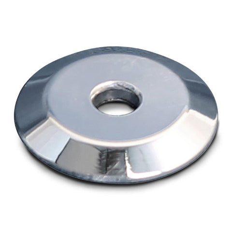 Upholstery Washer, Billet Aluminum,#10 Hole, 1-1/4" Outside Diameter, Clear anodized finish"