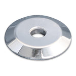 Upholstery Washer, Billet Aluminum,#10 Hole, 1-1/4" Outside Diameter, Bright protective clear coat finish"