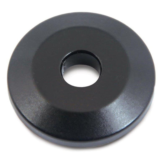 Upholstery Washer, Billet Aluminum,#10 Hole, 1-1/4" Outside Diameter, Matte black Fusioncoat finish"