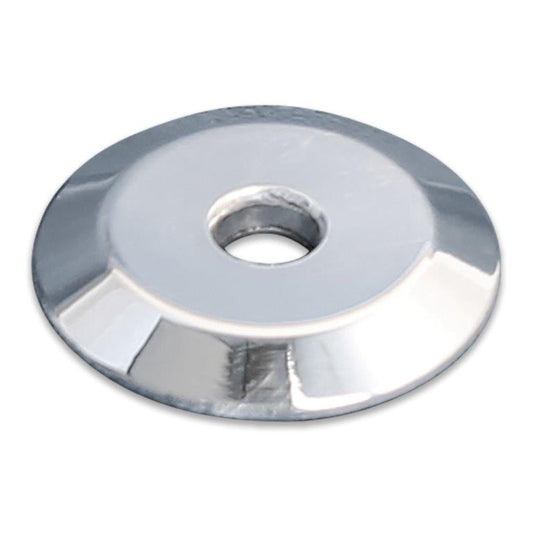 Upholstery Washer, Billet Aluminum,#10 Hole, 1-1/4" Outside Diameter, Bright polished finish"