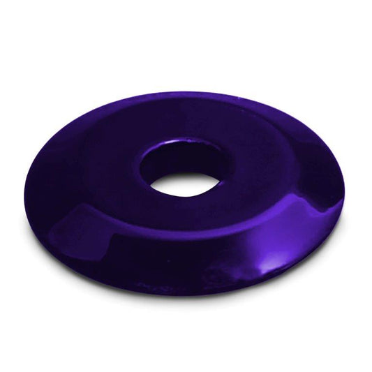 Upholstery Washer, Billet Aluminum,#10 Hole, 1-1/4" Outside Diameter, Bright purple Fusioncoat finish"